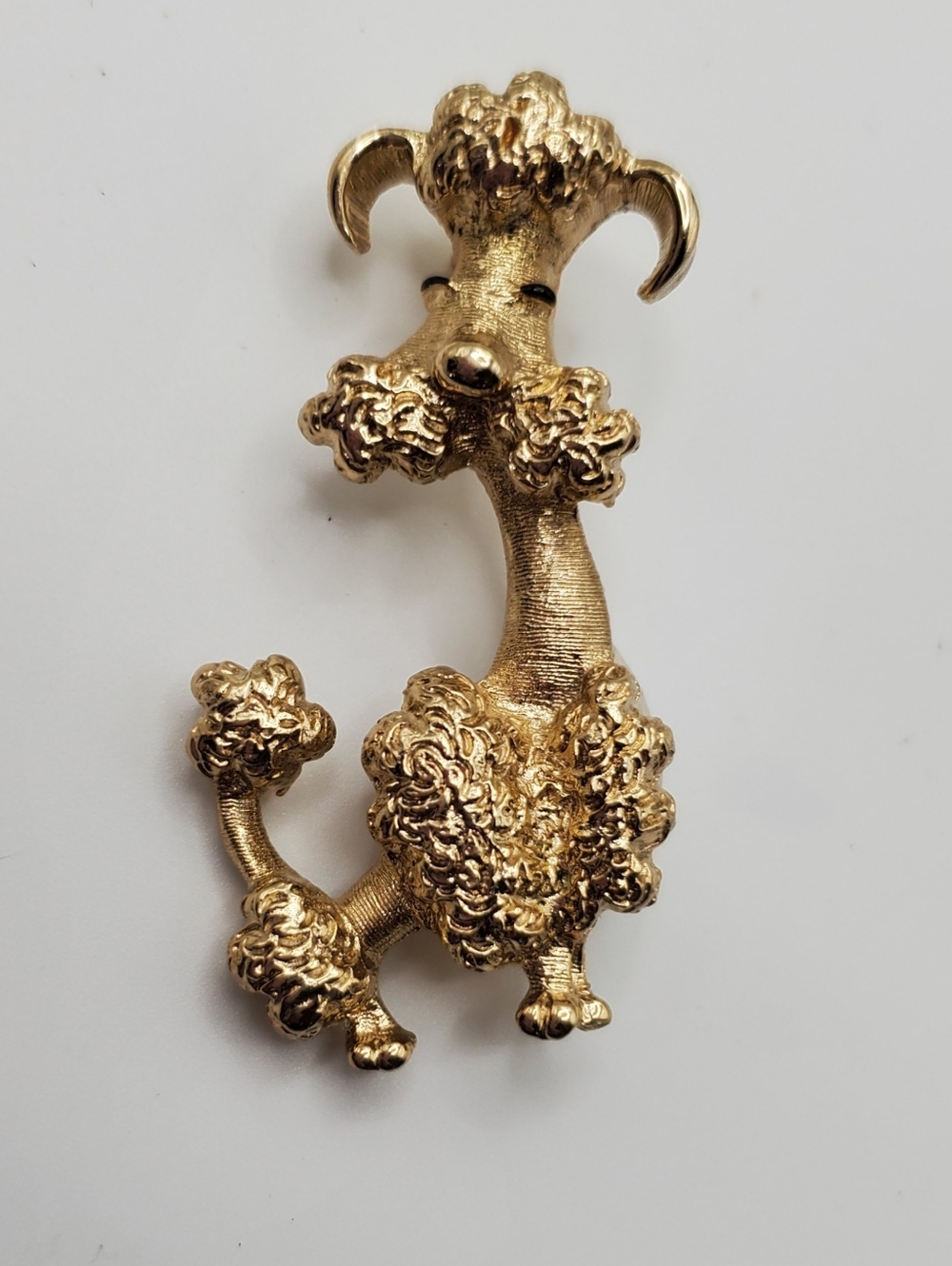 Vintage Gold French Poodle Brooch Avon